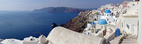 Breathtaking views of Santorini's cliffs