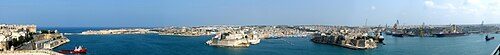 A breathtaking view of Valletta's harbor