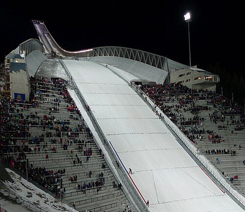 The Holmenkollen ski jump in Oslo