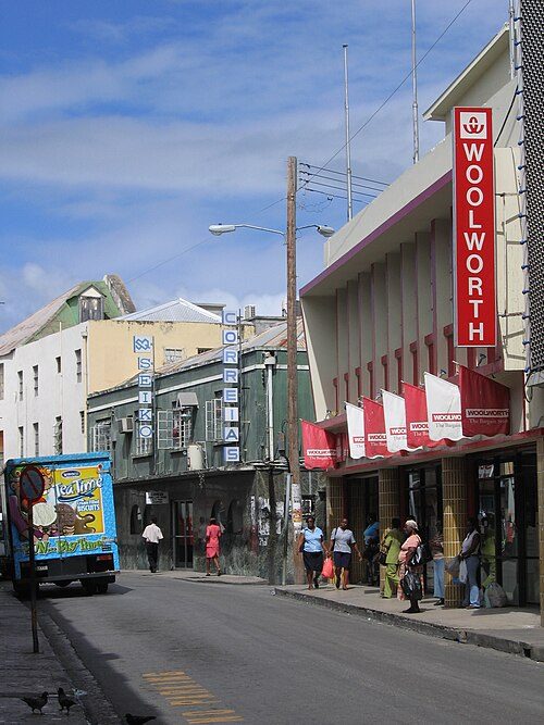 The independent Woolworth store on Prince William Henry Street, Bridgetown
