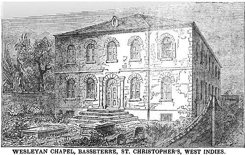 Wesleyan Chapel, Basseterre, St. Christopher's, West Indies (1850)[3]