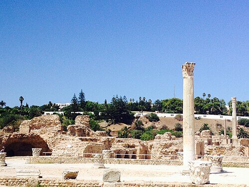 The archeological site of Baths of Antoninus in Carthage