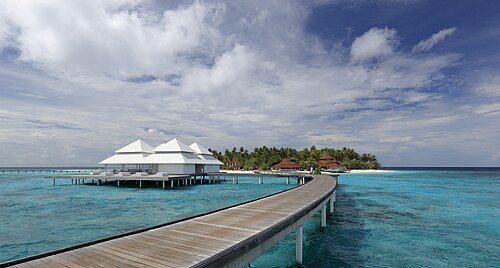 Diamonds Thudufushi Beach & Water Villas, a luxury resort on Thudufushi, Ari Atoll in May 2017