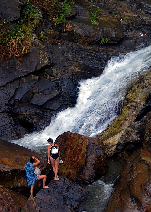 Tourists visiting Ravana Falls