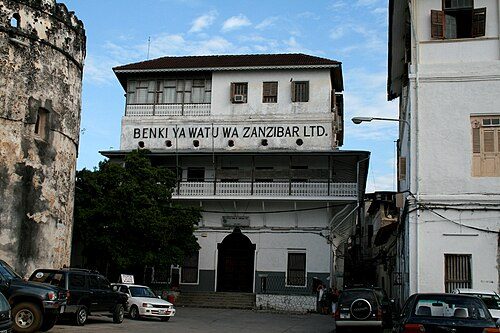 Former house converted to People's Bank of Zanzibar after revolution