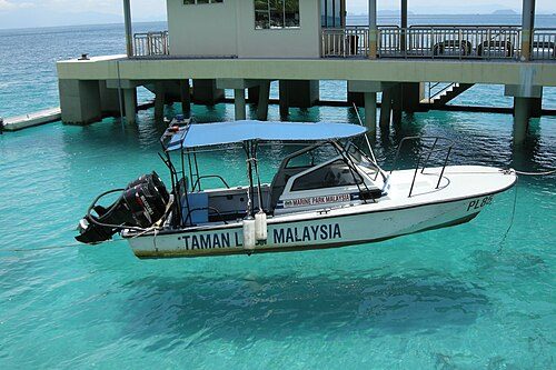 Boats at Perhentian Besar jetty