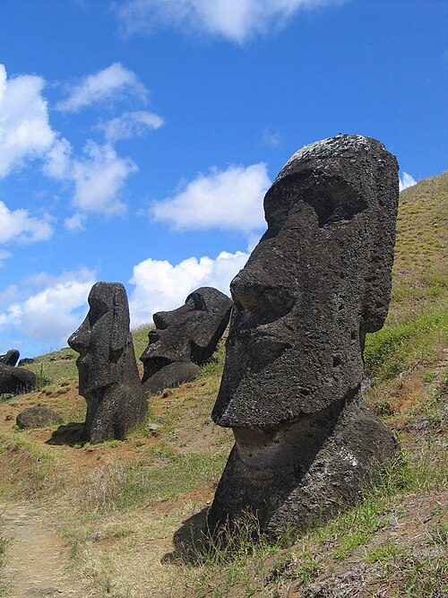 The iconic moai at Rano Raraku