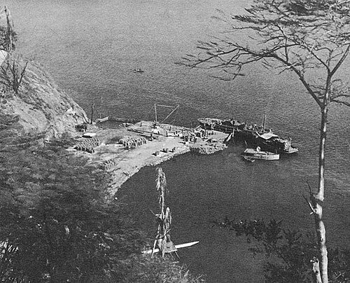 The PT-boat jetty at Tufi, 1943