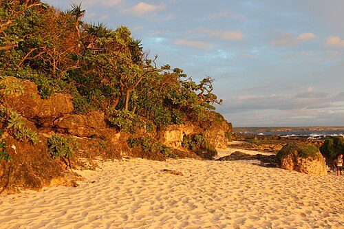 A beach on the south coast of Tongatapu