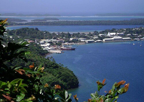 Neiafu (left) and Fungamisi (centre) at the Port of Refuge