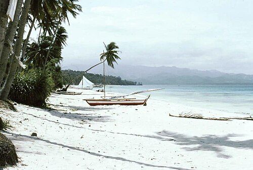 Boracay in the 1970s, during the decline of its fishing industry, before it shifted to tourism as a source of income.