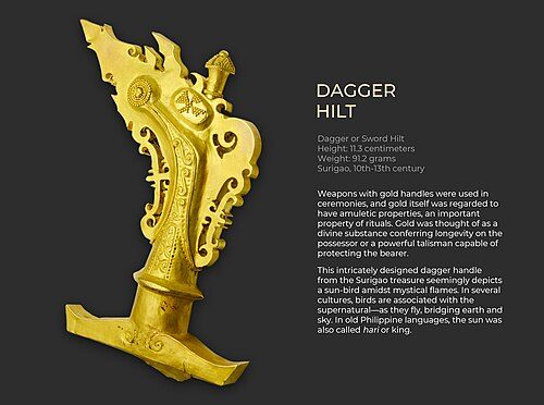 A Golden Dagger Hilt from the Surigao Treasures found in Surigao City just immediately west of Siargao.
