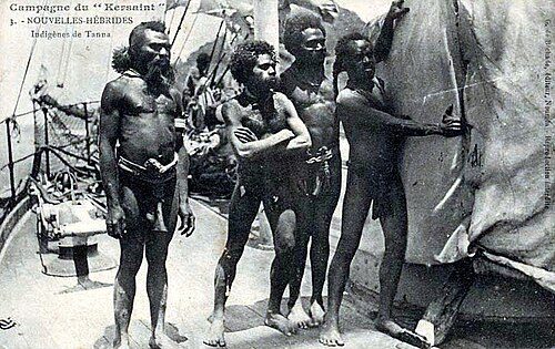 1905 postcard of Tanna natives.