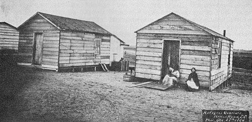 Mitchelville "refugee quarters," 1864
