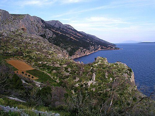 The southern coast of Hvar near Sveta Nedjelja