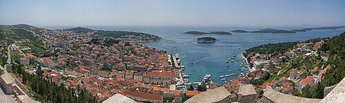 Panoramic view of the town of Hvar