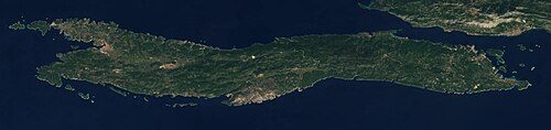 Satellite image of Korčula