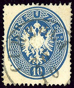 Austrian KK stamp cancelled in Italian CURZOLA ca 1863