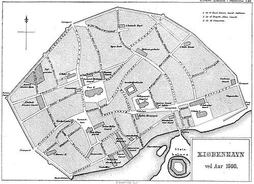 Reconstruction of Copenhagen c. 1500
