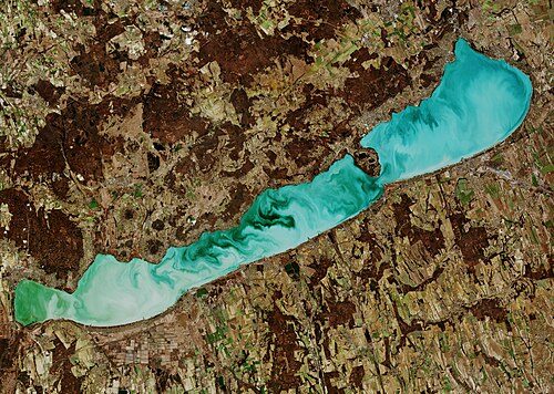 Balaton seen from Sentinel-2 satellite