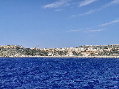 View of Mġarr, port of island of Gozo