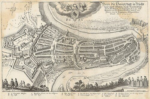 Bern, c. 1640. Etching by Matthäus Merian