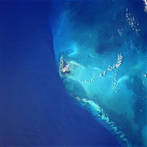 Bimini Island from space, June 1998