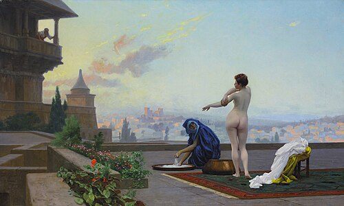 Jean-Léon Gérôme's depiction of Bathsheba bathing watched by David
