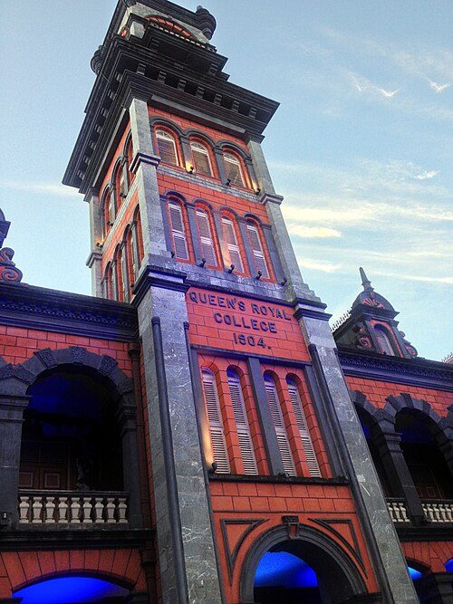 Historic Queen's Royal College Clock Tower in 2015