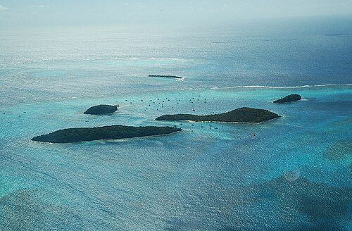 Tobago Cays Marine Park from the air