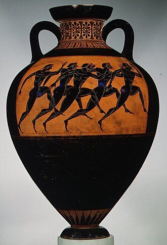 Attic black-figure Panathenaic prize amphora, c. 530 BCE