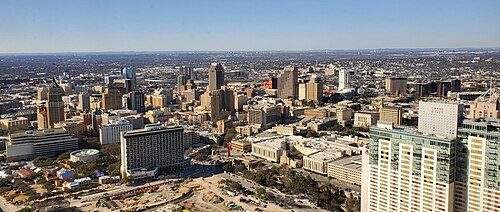 A panoramic view of San Antonio's skyline