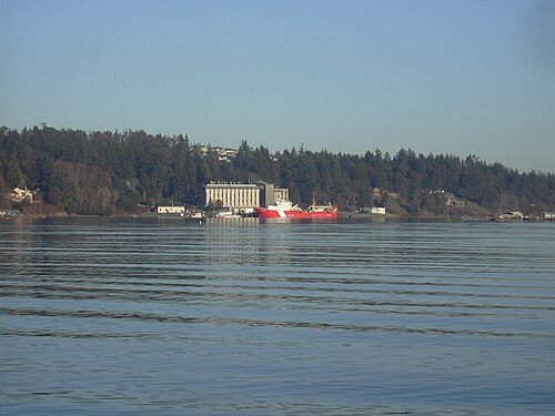 View of the Pacific Biological Station from Departure Bay Beach c. 2003