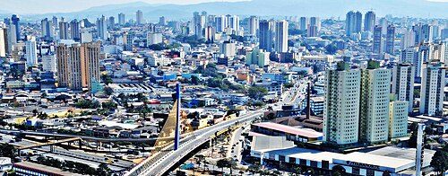 A panoramic view of urban life