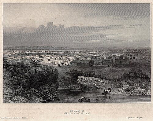 Landscape of Kano city in the 19th-century, Meyers Universum Lexikon