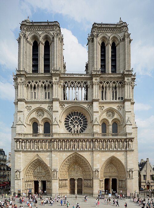 Gothic architecture by the Seine