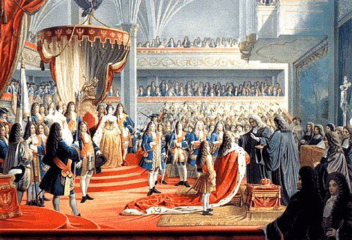 Anointment of Frederick I after his coronation as King in Prussia in Königsberg, 1701